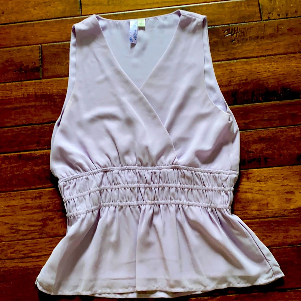 Smocked peplum tank